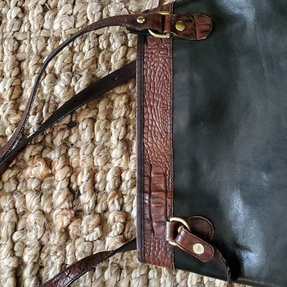 Vintage Brahmin leather and crocodile embossed crossbody and wallet - Picture 2 of 10